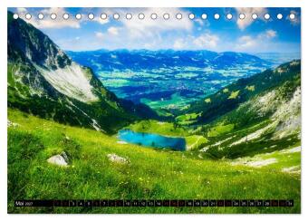 Oberstdorfer Bergwelt (Tischkalender 2027 DIN A5 quer), CALVENDO Monatskalender