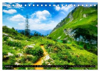 Oberstdorfer Bergwelt (Tischkalender 2027 DIN A5 quer), CALVENDO Monatskalender