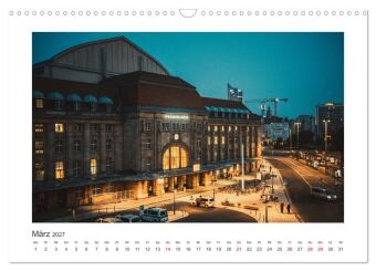 Leipzig bei Nacht (Wandkalender 2027 DIN A3 quer), CALVENDO Monatskalender