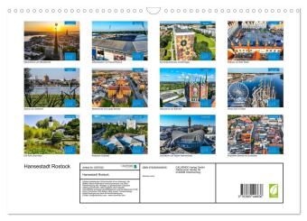 Hansestadt Rostock (Wandkalender 2027 DIN A3 quer), CALVENDO Monatskalender