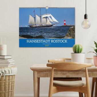 Hansestadt Rostock (Wandkalender 2027 DIN A3 quer), CALVENDO Monatskalender