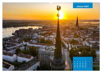 Hansestadt Rostock (Wandkalender 2027 DIN A2 quer), CALVENDO Monatskalender
