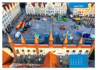 Hansestadt Rostock (Wandkalender 2027 DIN A2 quer), CALVENDO Monatskalender