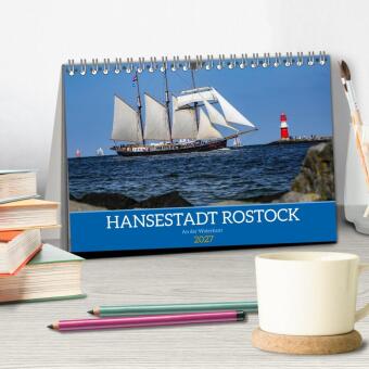 Hansestadt Rostock (Tischkalender 2027 DIN A5 quer), CALVENDO Monatskalender