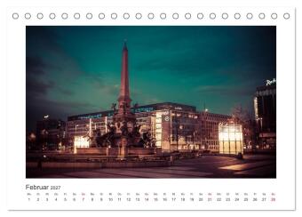 Leipzig bei Nacht (Tischkalender 2027 DIN A5 quer), CALVENDO Monatskalender