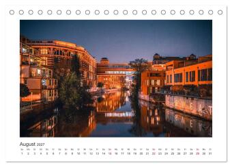 Leipzig bei Nacht (Tischkalender 2027 DIN A5 quer), CALVENDO Monatskalender