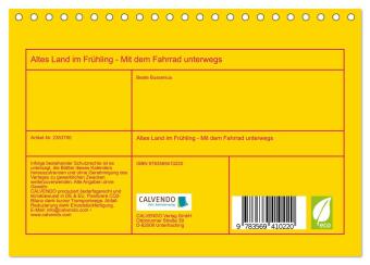 Altes Land im Frühling - Mit dem Fahrrad unterwegs (Tischkalender 2027 DIN A5 quer), CALVENDO Monatskalender