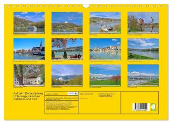 Auf dem Donauradweg Unterwegs zwischen Kehlheim und Linz (Wandkalender 2027 DIN A3 quer), CALVENDO Monatskalender