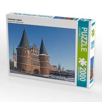 CALVENDO Puzzle Holstentor Lübeck | 2000 Teile Lege-Größe 90 × 67 cm Foto-Puzzle für glückliche Stunden