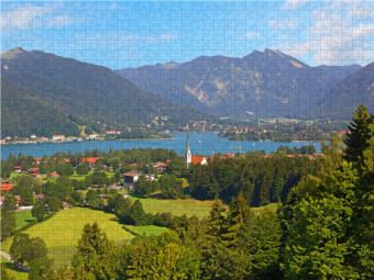 CALVENDO Puzzle Bad Wiessee am Tegernsee 2000 Teile Puzzle quer | 2000 Teile Lege-Größe 90 × 67 cm Foto-Puzzle für glückliche Stunden