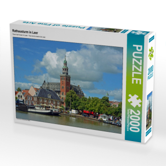 CALVENDO Puzzle Rathausturm in Leer 2000 Teile Puzzle quer | 2000 Teile Lege-Größe 90 × 67 cm Foto-Puzzle für glückliche Stunden