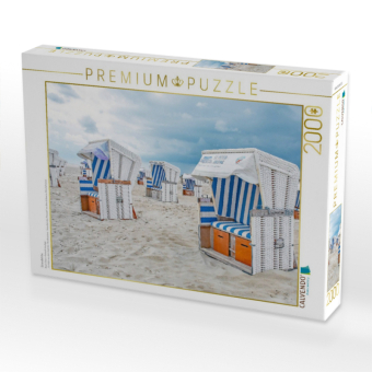 CALVENDO Puzzle Strandkörbe 2000 Teile Puzzle quer | 2000 Teile Lege-Größe 90 × 67 cm Foto-Puzzle für glückliche Stunden