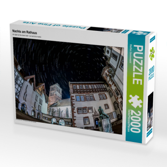 CALVENDO Puzzle Nachts am Rathaus 2000 Teile Puzzle quer | 2000 Teile Lege-Größe 90 × 67 cm Foto-Puzzle für glückliche Stunden