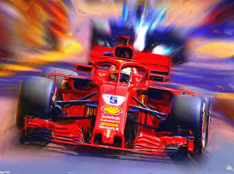 CALVENDO Puzzle Sebastian Vettel 2000 Teile Puzzle quer | 2000 Teile Lege-Größe 90 × 67 cm Foto-Puzzle für glückliche Stunden