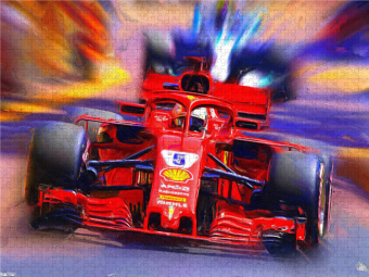 CALVENDO Puzzle Sebastian Vettel 2000 Teile Puzzle quer | 2000 Teile Lege-Größe 90 × 67 cm Foto-Puzzle für glückliche Stunden