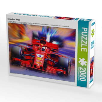 CALVENDO Puzzle Sebastian Vettel 2000 Teile Puzzle quer | 2000 Teile Lege-Größe 90 × 67 cm Foto-Puzzle für glückliche Stunden