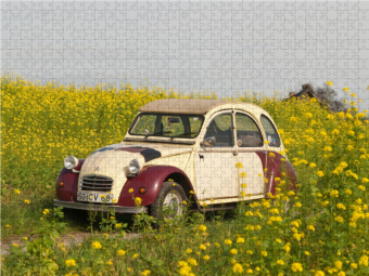 CALVENDO Puzzle Kultautomobil Ente Citroën 2CV 2000 Teile Puzzle quer | 2000 Teile Lege-Größe 90 × 67 cm Foto-Puzzle für glückliche Stunden