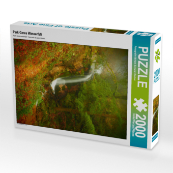 CALVENDO Puzzle Park Geres Wasserfall 2000 Teile Puzzle quer | 2000 Teile Lege-Größe 90 × 67 cm Foto-Puzzle für glückliche Stunden