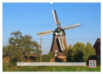 Die schönsten Windmühlen am Niederrhein (Wandkalender 2027 DIN A2 quer), CALVENDO Monatskalender
