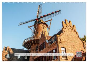 Die schönsten Windmühlen am Niederrhein (Wandkalender 2027 DIN A2 quer), CALVENDO Monatskalender
