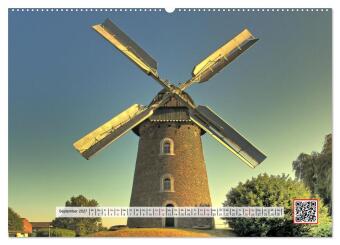Die schönsten Windmühlen am Niederrhein (Wandkalender 2027 DIN A2 quer), CALVENDO Monatskalender