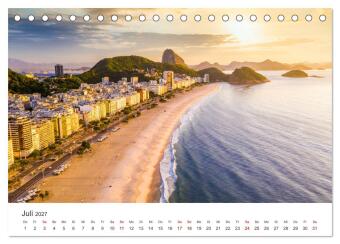 Brasilien - Das einzigartige Land in Südamerika. (Tischkalender 2027 DIN A5 quer), CALVENDO Monatskalender