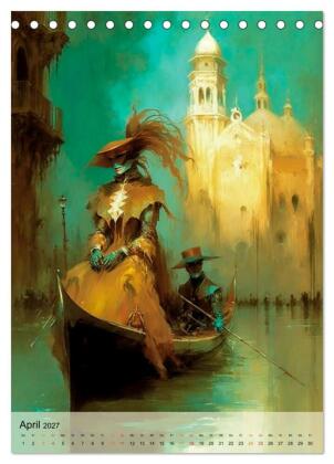 Venedig Karneval (Tischkalender 2027 DIN A5 hoch), CALVENDO Monatskalender