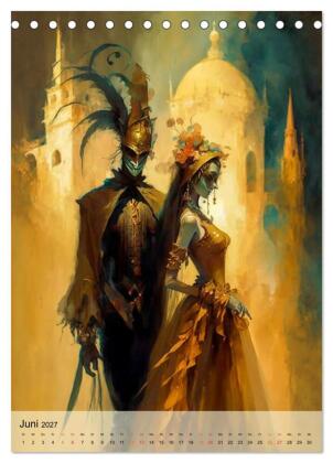 Venedig Karneval (Tischkalender 2027 DIN A5 hoch), CALVENDO Monatskalender