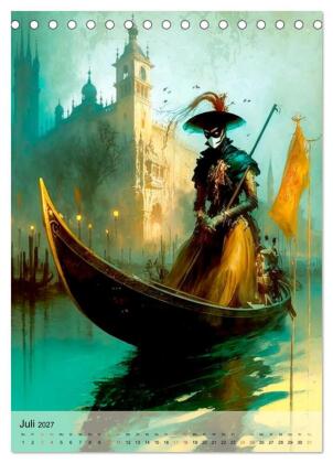 Venedig Karneval (Tischkalender 2027 DIN A5 hoch), CALVENDO Monatskalender