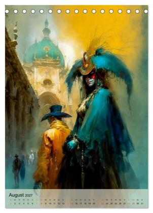 Venedig Karneval (Tischkalender 2027 DIN A5 hoch), CALVENDO Monatskalender