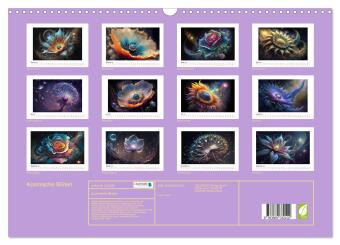 Kosmische Blüten (Wandkalender 2027 DIN A3 quer), CALVENDO Monatskalender