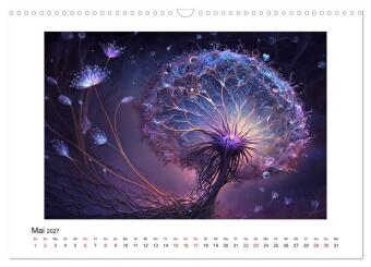Kosmische Blüten (Wandkalender 2027 DIN A3 quer), CALVENDO Monatskalender