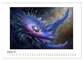Kosmische Blüten (Wandkalender 2027 DIN A3 quer), CALVENDO Monatskalender