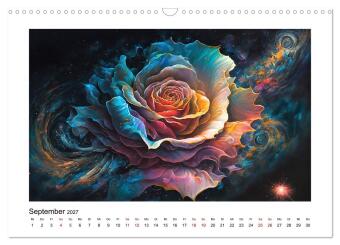 Kosmische Blüten (Wandkalender 2027 DIN A3 quer), CALVENDO Monatskalender
