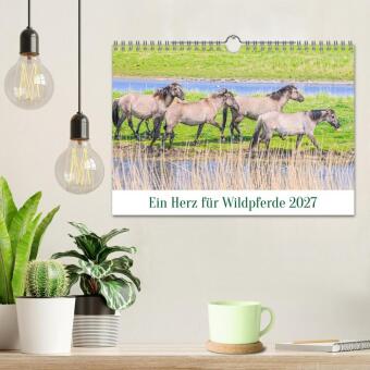 Ein Herz für Wildpferde (Wandkalender 2027 DIN A4 quer), CALVENDO Monatskalender
