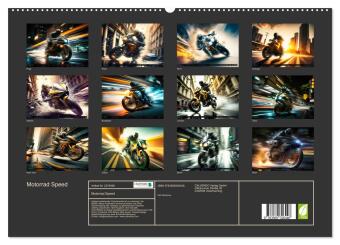 Motorrad Speed (hochwertiger Premium Wandkalender 2027 DIN A2 quer), Kunstdruck in Hochglanz