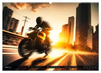 Motorrad Speed (hochwertiger Premium Wandkalender 2027 DIN A2 quer), Kunstdruck in Hochglanz