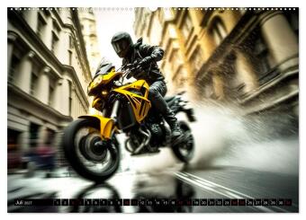 Motorrad Speed (hochwertiger Premium Wandkalender 2027 DIN A2 quer), Kunstdruck in Hochglanz