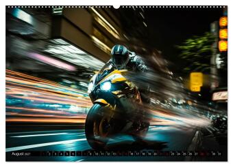 Motorrad Speed (hochwertiger Premium Wandkalender 2027 DIN A2 quer), Kunstdruck in Hochglanz