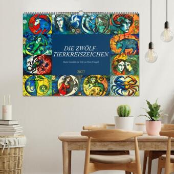 Die zwölf Tierkreiszeichen (Wandkalender 2027 DIN A2 quer), CALVENDO Monatskalender