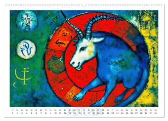 Die zwölf Tierkreiszeichen (Wandkalender 2027 DIN A2 quer), CALVENDO Monatskalender