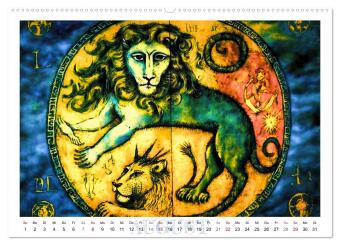 Die zwölf Tierkreiszeichen (Wandkalender 2027 DIN A2 quer), CALVENDO Monatskalender