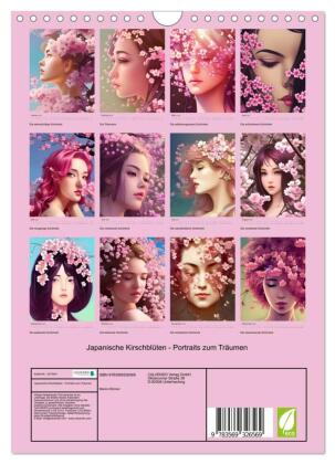 Japanische Kirschblüten - Portraits zum Träumen (Wandkalender 2027 DIN A4 hoch), CALVENDO Monatskalender
