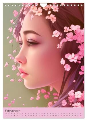 Japanische Kirschblüten - Portraits zum Träumen (Wandkalender 2027 DIN A4 hoch), CALVENDO Monatskalender