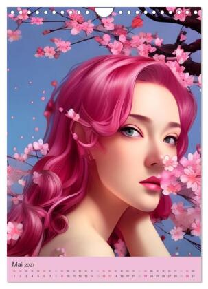 Japanische Kirschblüten - Portraits zum Träumen (Wandkalender 2027 DIN A4 hoch), CALVENDO Monatskalender