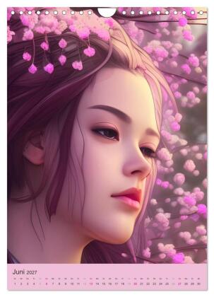 Japanische Kirschblüten - Portraits zum Träumen (Wandkalender 2027 DIN A4 hoch), CALVENDO Monatskalender
