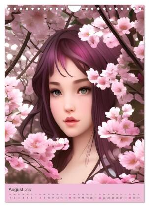 Japanische Kirschblüten - Portraits zum Träumen (Wandkalender 2027 DIN A4 hoch), CALVENDO Monatskalender