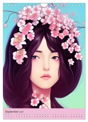 Japanische Kirschblüten - Portraits zum Träumen (Wandkalender 2027 DIN A4 hoch), CALVENDO Monatskalender