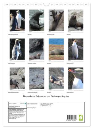 Neuseelands Pelzrobben und Gelbaugenpinguine (Wandkalender 2027 DIN A3 hoch), CALVENDO Monatskalender