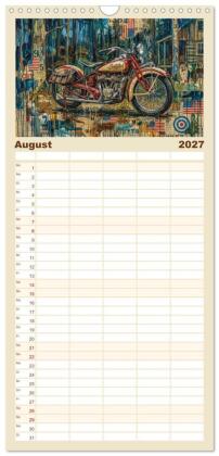 Familienplaner 2027 - Kult-Motorräder der USA mit 5 Spalten (Wandkalender, 21 x 45 cm) CALVENDO